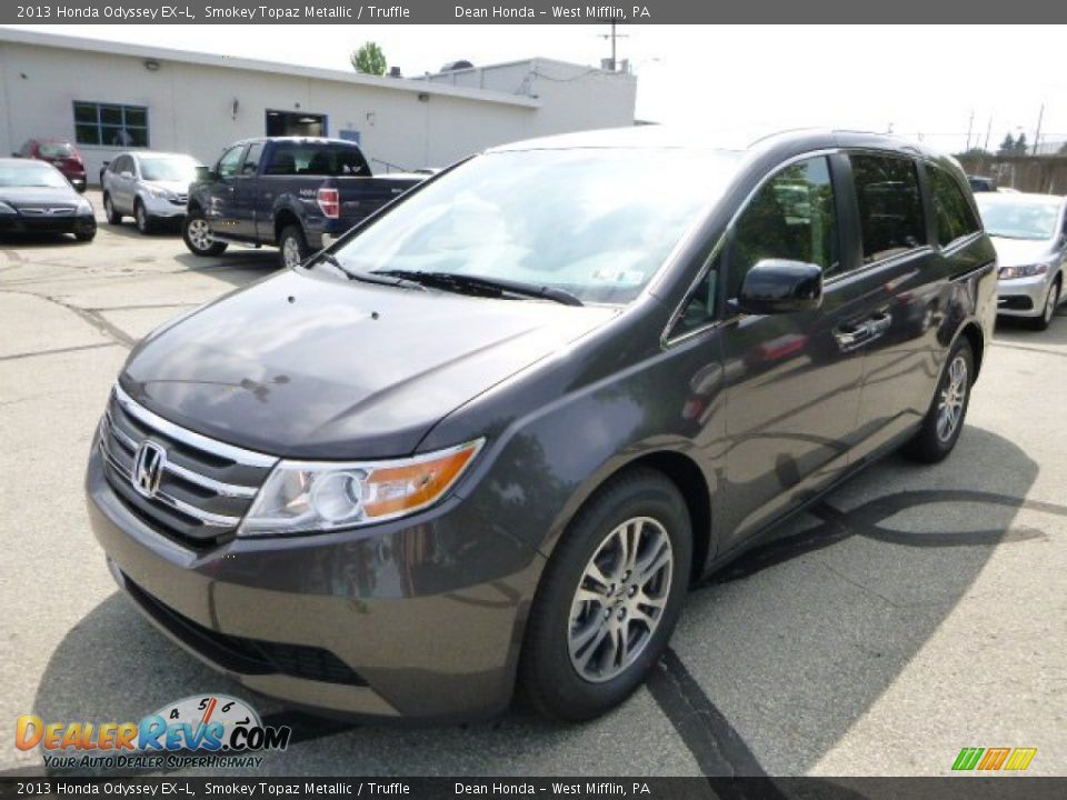 2013 Honda Odyssey EX-L Smokey Topaz Metallic / Truffle Photo #7