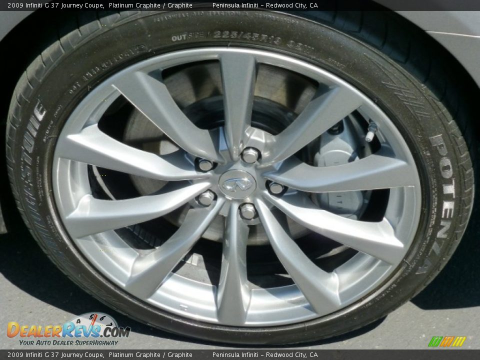 2009 Infiniti G 37 Journey Coupe Platinum Graphite / Graphite Photo #9