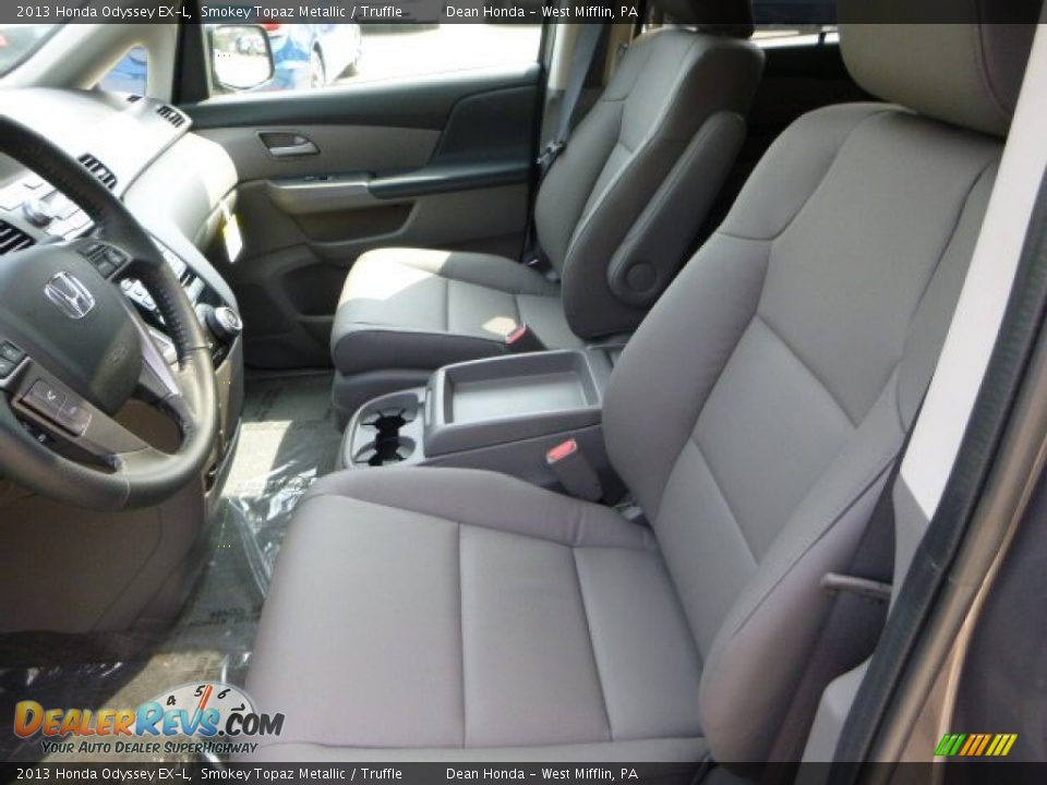 2013 Honda Odyssey EX-L Smokey Topaz Metallic / Truffle Photo #10