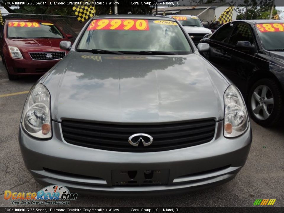 2004 Infiniti G 35 Sedan Diamond Graphite Gray Metallic / Willow Photo #2
