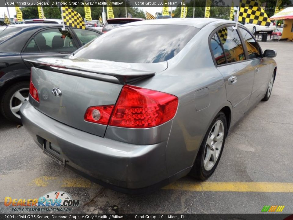 2004 Infiniti G 35 Sedan Diamond Graphite Gray Metallic / Willow Photo #6