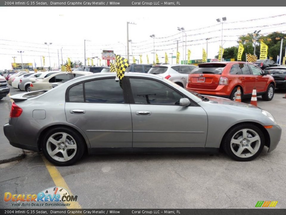 2004 Infiniti G 35 Sedan Diamond Graphite Gray Metallic / Willow Photo #7