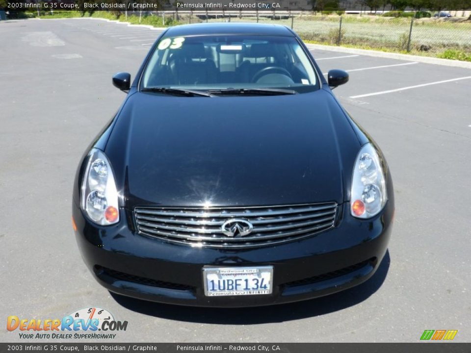 2003 Infiniti G 35 Coupe Black Obsidian / Graphite Photo #2
