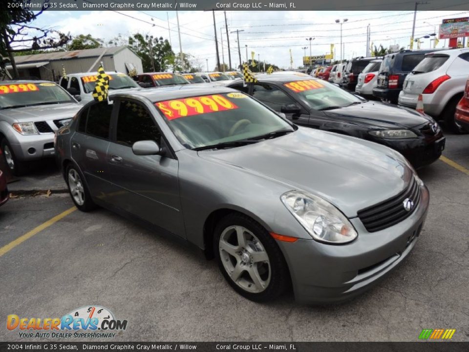 2004 Infiniti G 35 Sedan Diamond Graphite Gray Metallic / Willow Photo #8