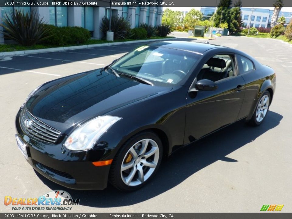 2003 Infiniti G 35 Coupe Black Obsidian / Graphite Photo #3