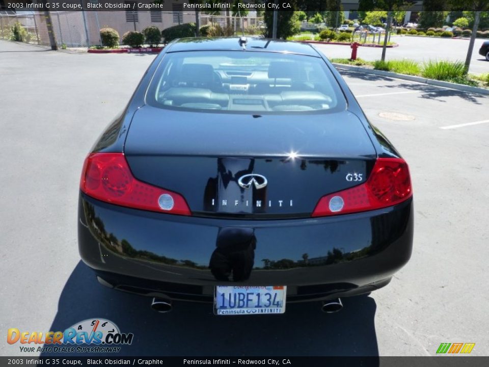 2003 Infiniti G 35 Coupe Black Obsidian / Graphite Photo #5