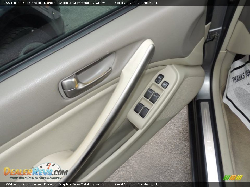 2004 Infiniti G 35 Sedan Diamond Graphite Gray Metallic / Willow Photo #12