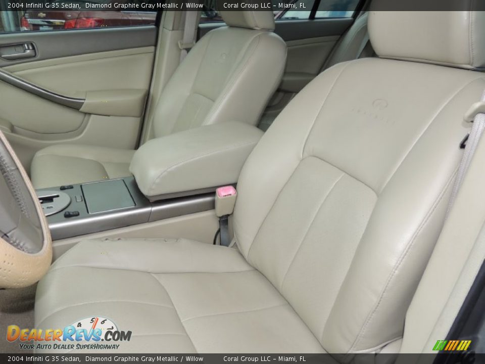 2004 Infiniti G 35 Sedan Diamond Graphite Gray Metallic / Willow Photo #13