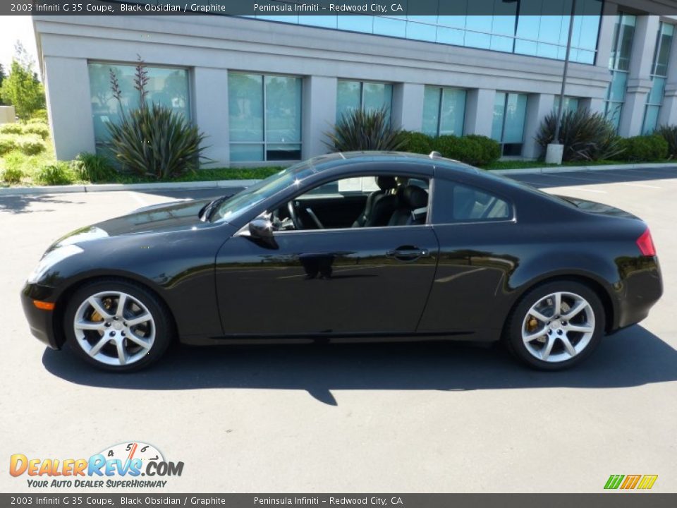 2003 Infiniti G 35 Coupe Black Obsidian / Graphite Photo #8