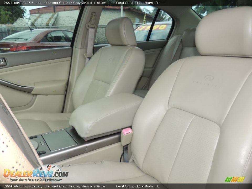 2004 Infiniti G 35 Sedan Diamond Graphite Gray Metallic / Willow Photo #14