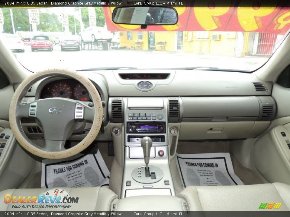2004 Infiniti G 35 Sedan Diamond Graphite Gray Metallic / Willow Photo #15