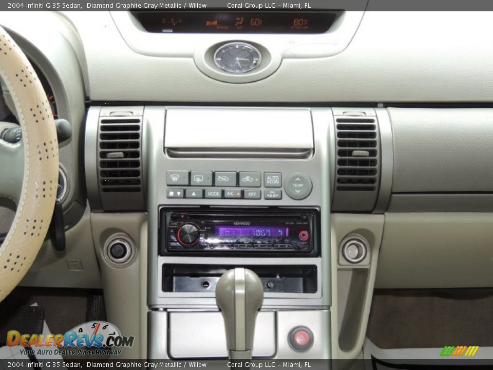 2004 Infiniti G 35 Sedan Diamond Graphite Gray Metallic / Willow Photo #16