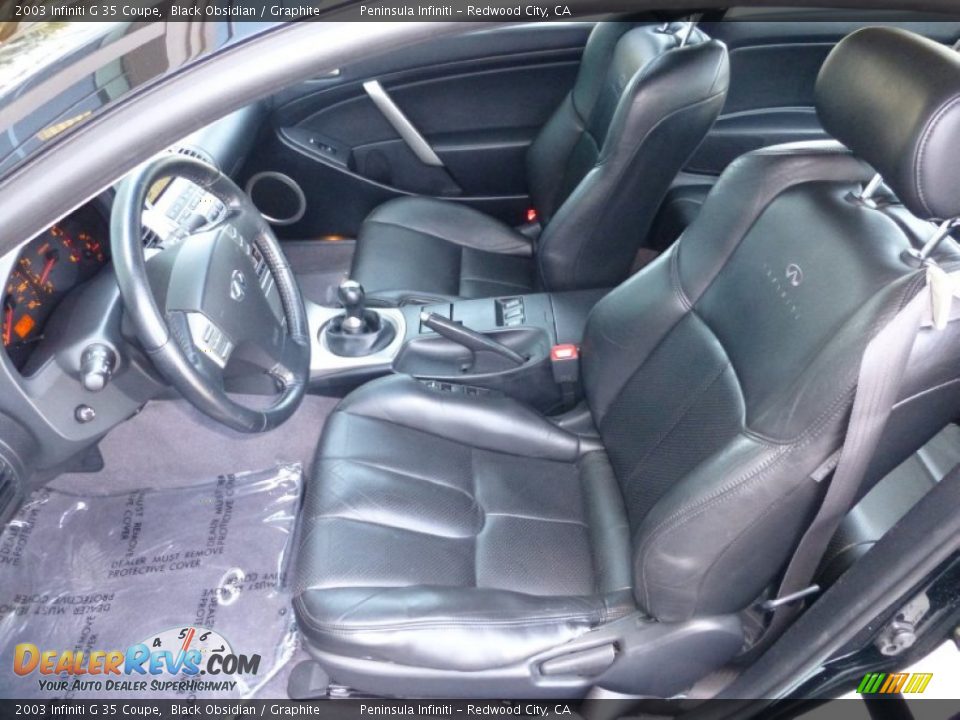 2003 Infiniti G 35 Coupe Black Obsidian / Graphite Photo #13