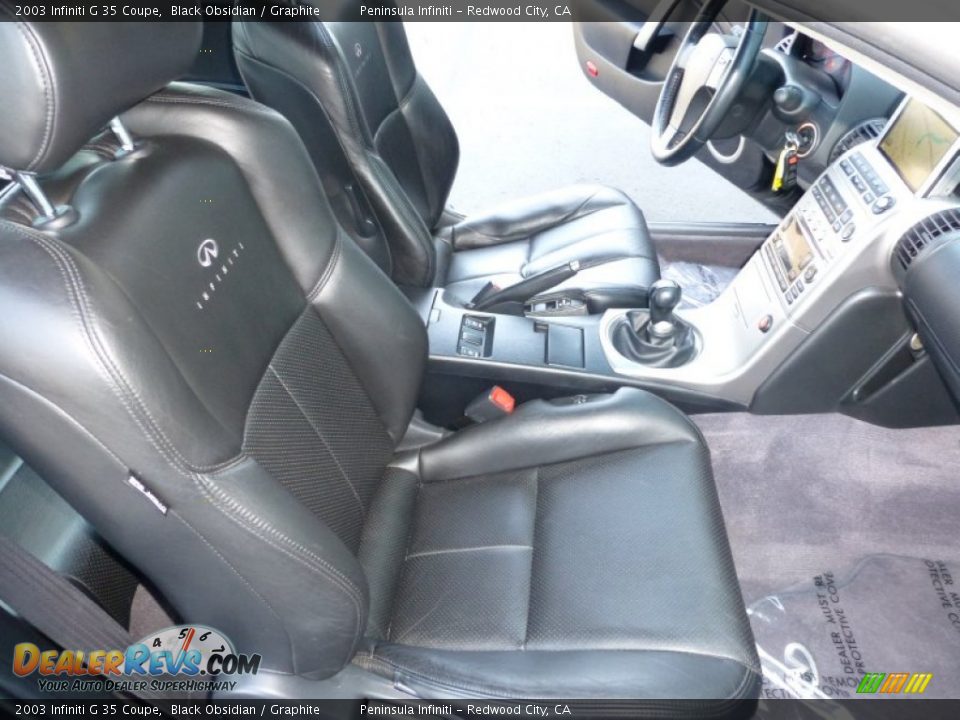 2003 Infiniti G 35 Coupe Black Obsidian / Graphite Photo #17