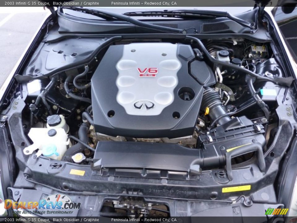 2003 Infiniti G 35 Coupe Black Obsidian / Graphite Photo #18