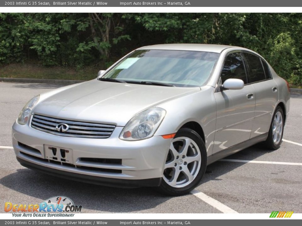 2003 Infiniti G 35 Sedan Brilliant Silver Metallic / Willow Photo #1