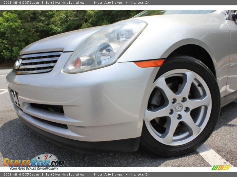 2003 Infiniti G 35 Sedan Brilliant Silver Metallic / Willow Photo #2