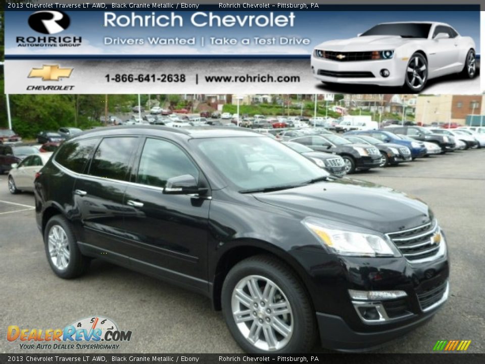 2013 Chevrolet Traverse LT AWD Black Granite Metallic / Ebony Photo #1