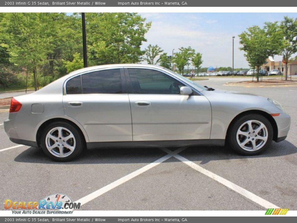 2003 Infiniti G 35 Sedan Brilliant Silver Metallic / Willow Photo #5