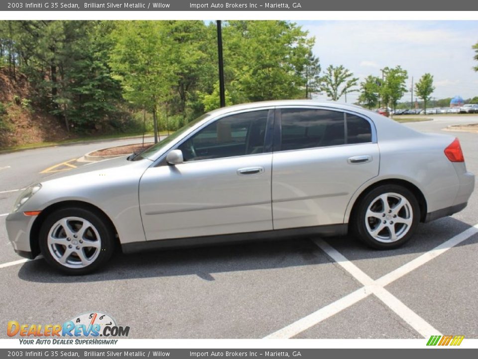 2003 Infiniti G 35 Sedan Brilliant Silver Metallic / Willow Photo #6