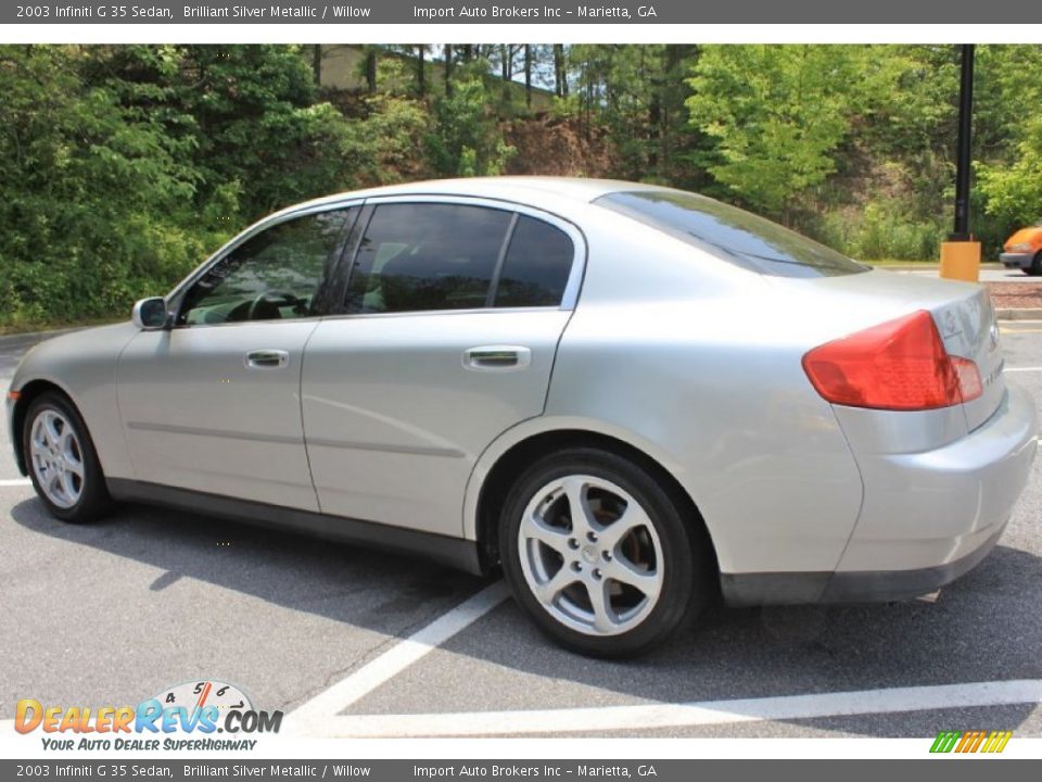 2003 Infiniti G 35 Sedan Brilliant Silver Metallic / Willow Photo #7