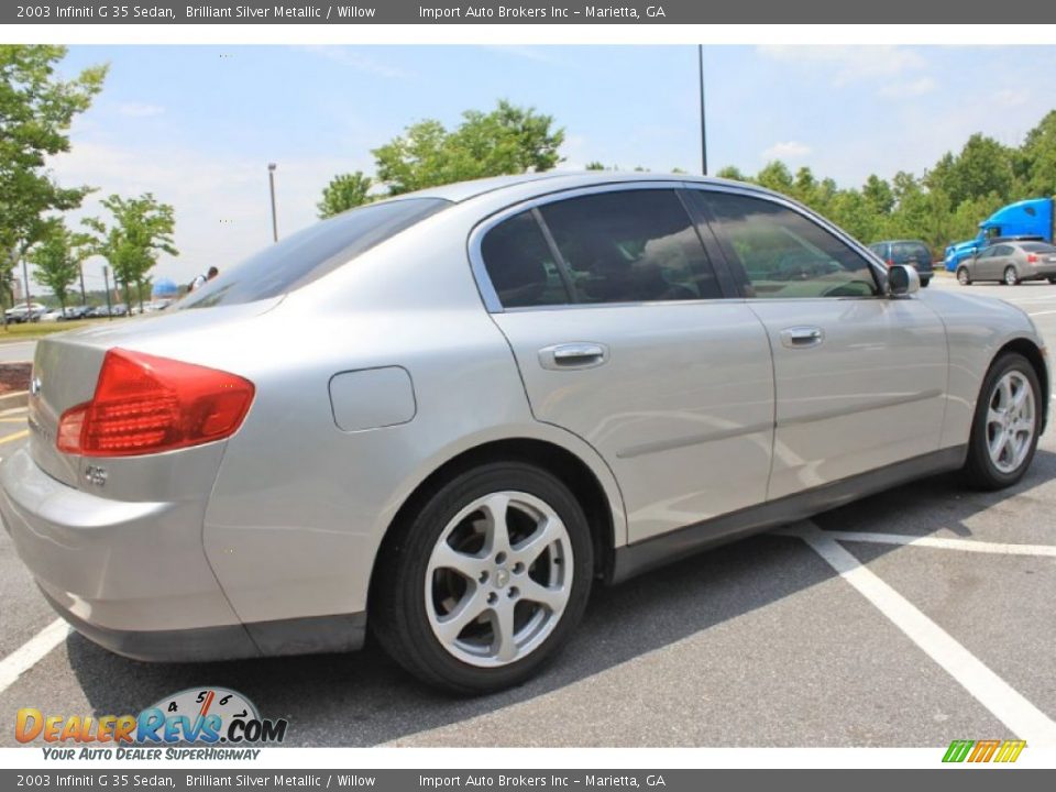 2003 Infiniti G 35 Sedan Brilliant Silver Metallic / Willow Photo #8