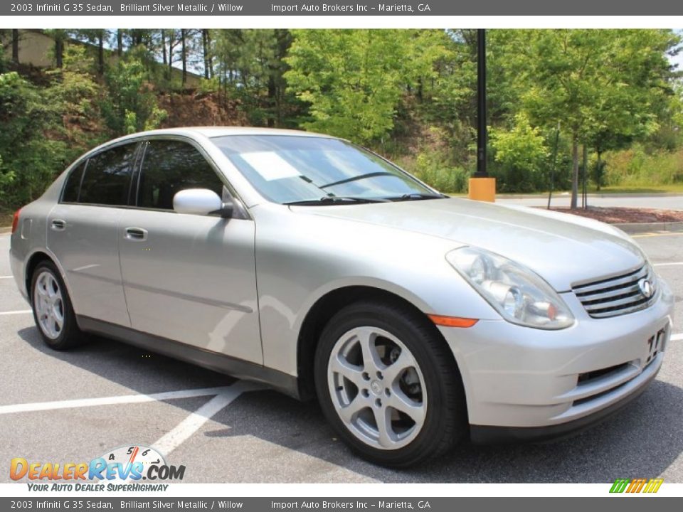 2003 Infiniti G 35 Sedan Brilliant Silver Metallic / Willow Photo #9