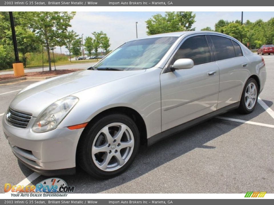 2003 Infiniti G 35 Sedan Brilliant Silver Metallic / Willow Photo #10