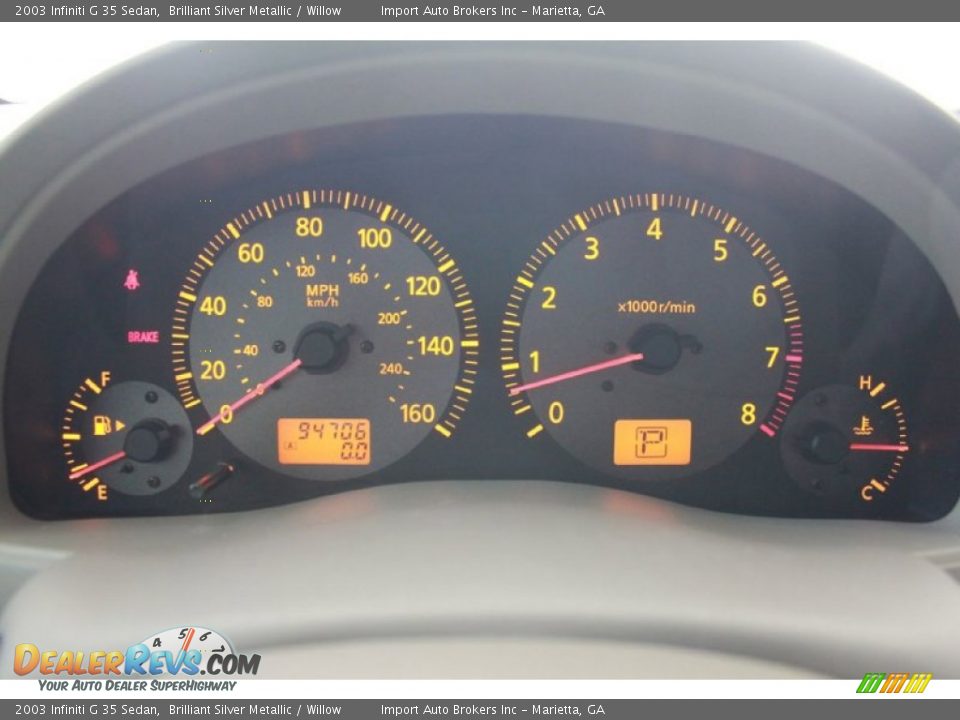 2003 Infiniti G 35 Sedan Brilliant Silver Metallic / Willow Photo #11