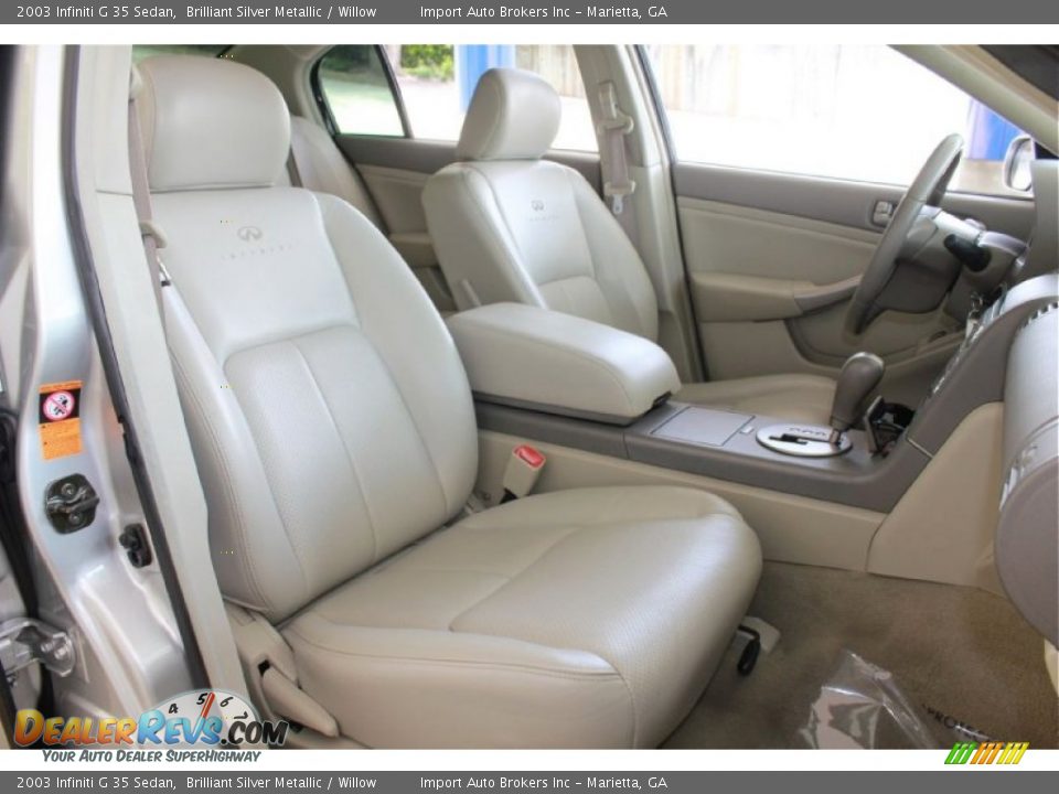 2003 Infiniti G 35 Sedan Brilliant Silver Metallic / Willow Photo #15
