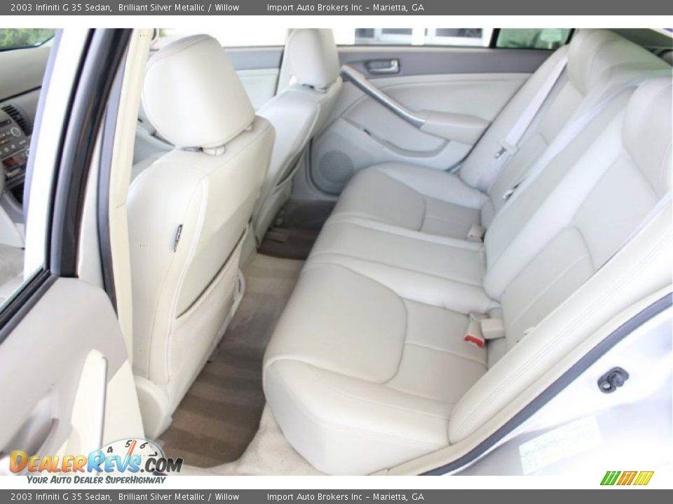 2003 Infiniti G 35 Sedan Brilliant Silver Metallic / Willow Photo #16