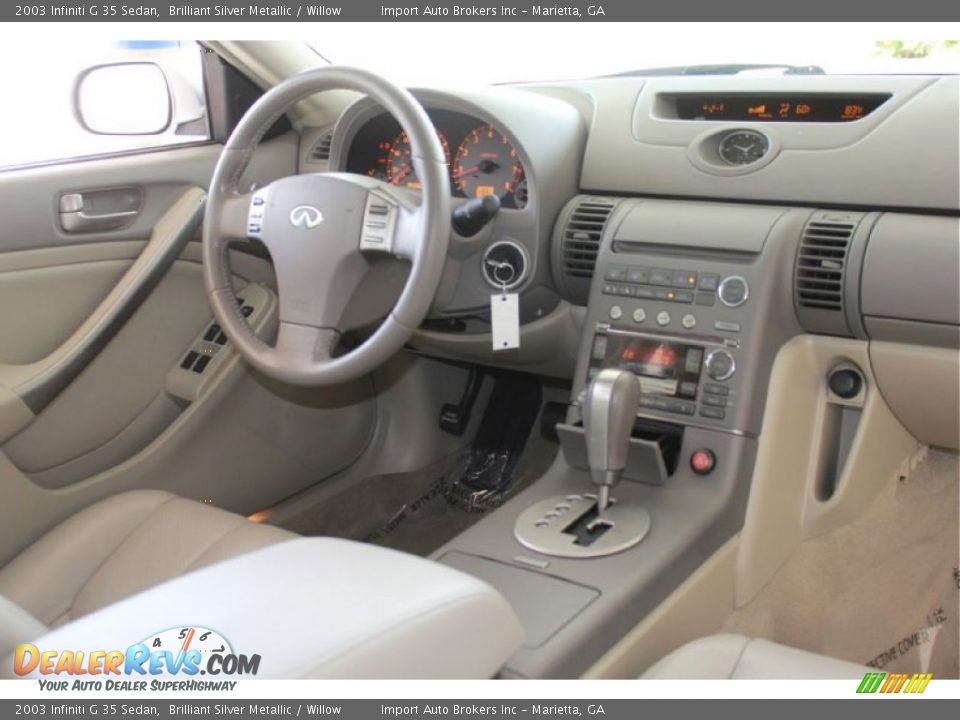 2003 Infiniti G 35 Sedan Brilliant Silver Metallic / Willow Photo #17