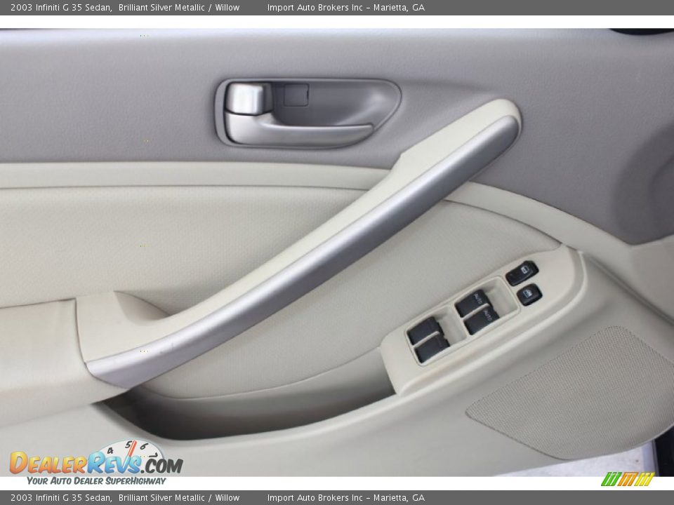 2003 Infiniti G 35 Sedan Brilliant Silver Metallic / Willow Photo #18