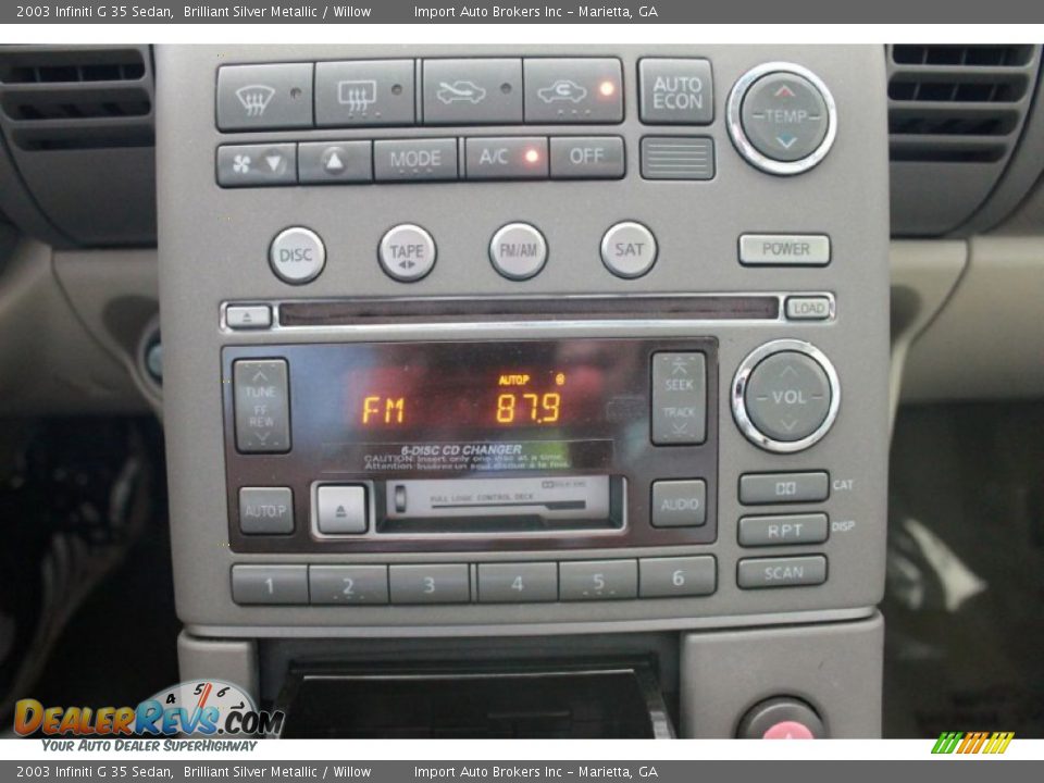 2003 Infiniti G 35 Sedan Brilliant Silver Metallic / Willow Photo #21
