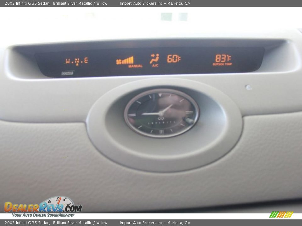2003 Infiniti G 35 Sedan Brilliant Silver Metallic / Willow Photo #22