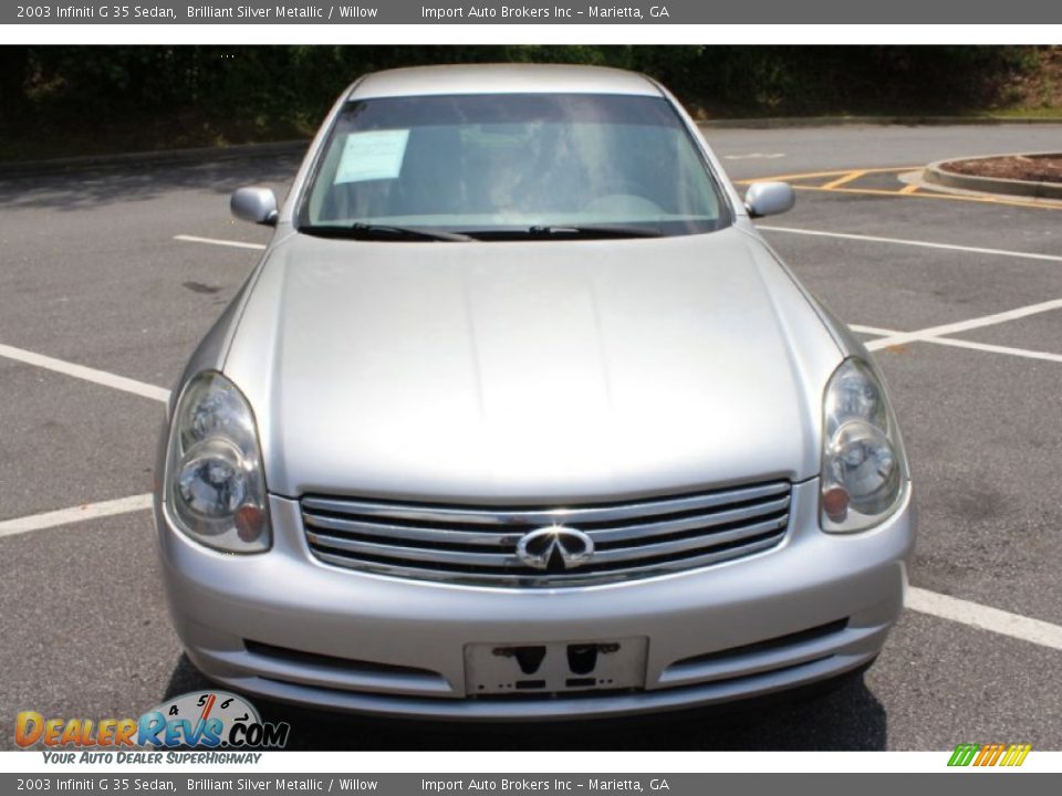 2003 Infiniti G 35 Sedan Brilliant Silver Metallic / Willow Photo #23