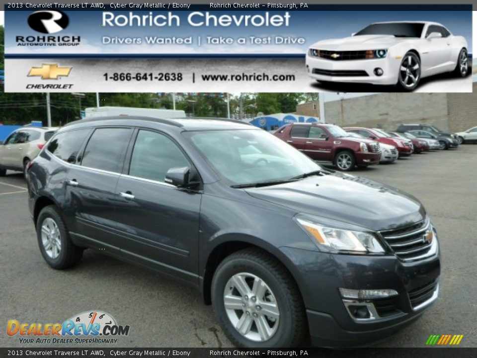 2013 Chevrolet Traverse LT AWD Cyber Gray Metallic / Ebony Photo #1
