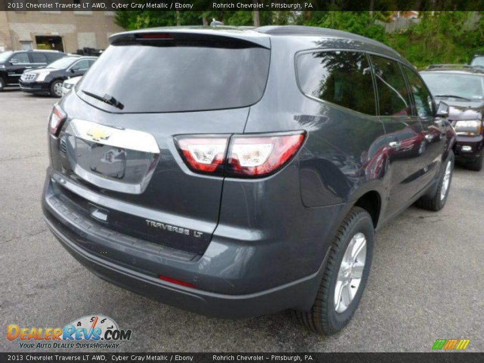 2013 Chevrolet Traverse LT AWD Cyber Gray Metallic / Ebony Photo #3