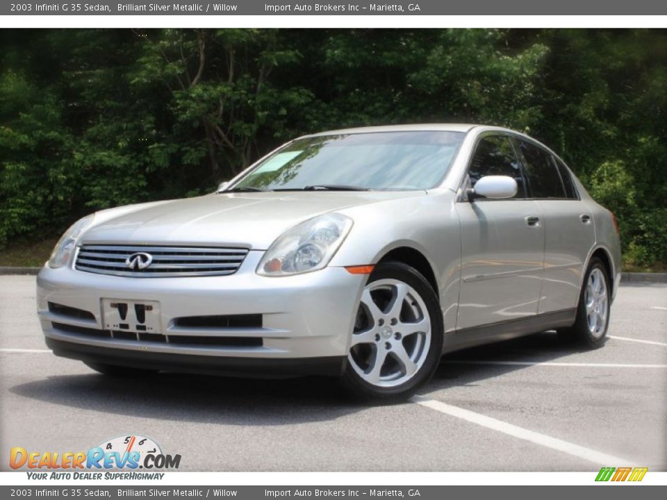 2003 Infiniti G 35 Sedan Brilliant Silver Metallic / Willow Photo #26