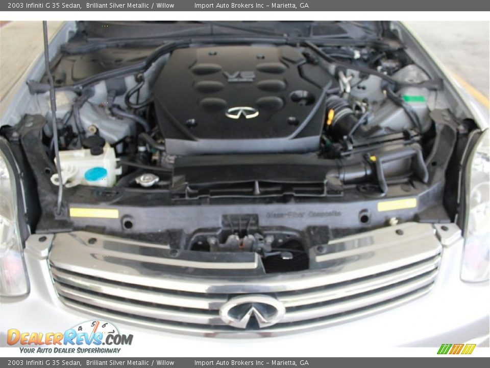 2003 Infiniti G 35 Sedan Brilliant Silver Metallic / Willow Photo #27