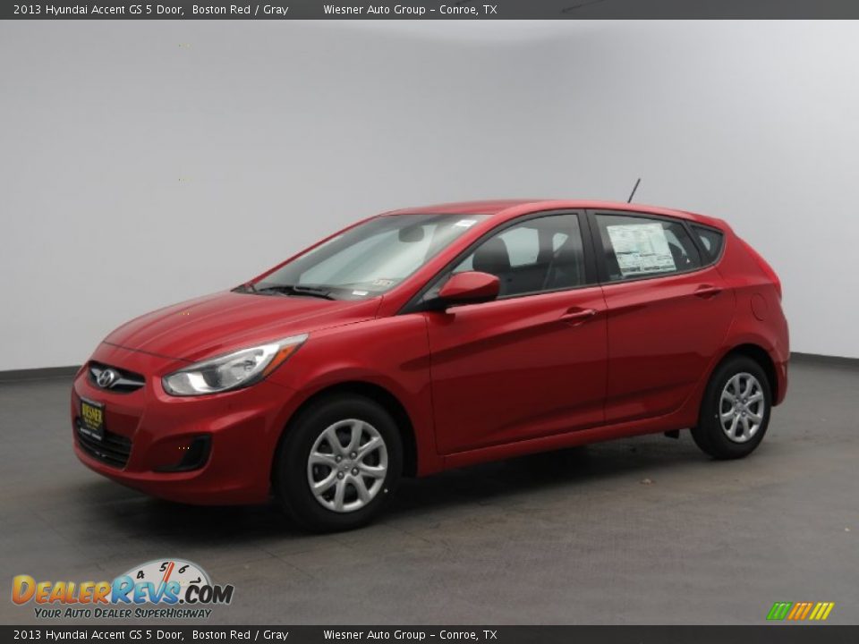 2013 Hyundai Accent GS 5 Door Boston Red / Gray Photo #1