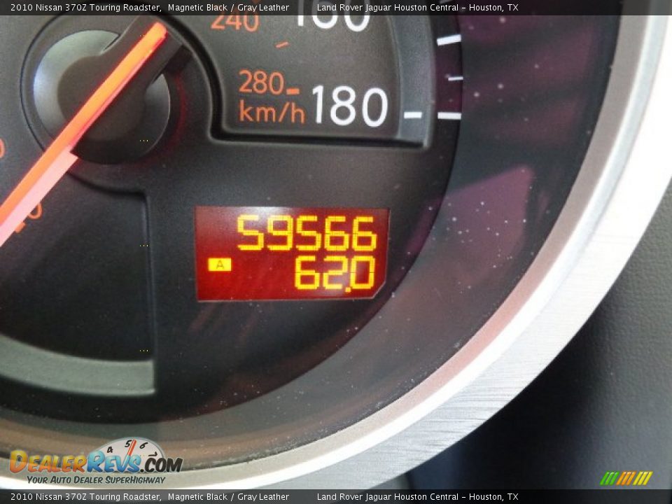 2010 Nissan 370Z Touring Roadster Magnetic Black / Gray Leather Photo #25