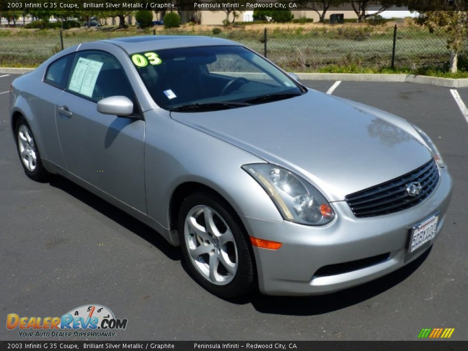 2003 Infiniti G 35 Coupe Brilliant Silver Metallic / Graphite Photo #1