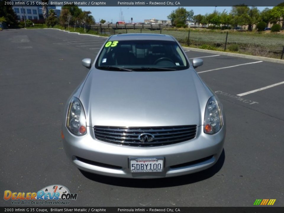 2003 Infiniti G 35 Coupe Brilliant Silver Metallic / Graphite Photo #2