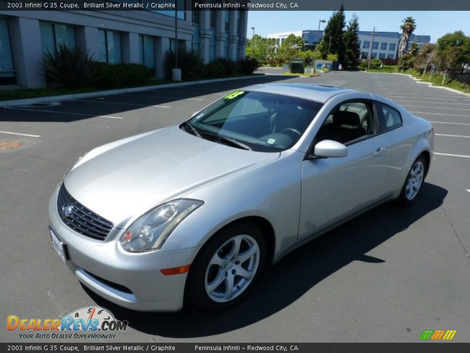 2003 Infiniti G 35 Coupe Brilliant Silver Metallic / Graphite Photo #3