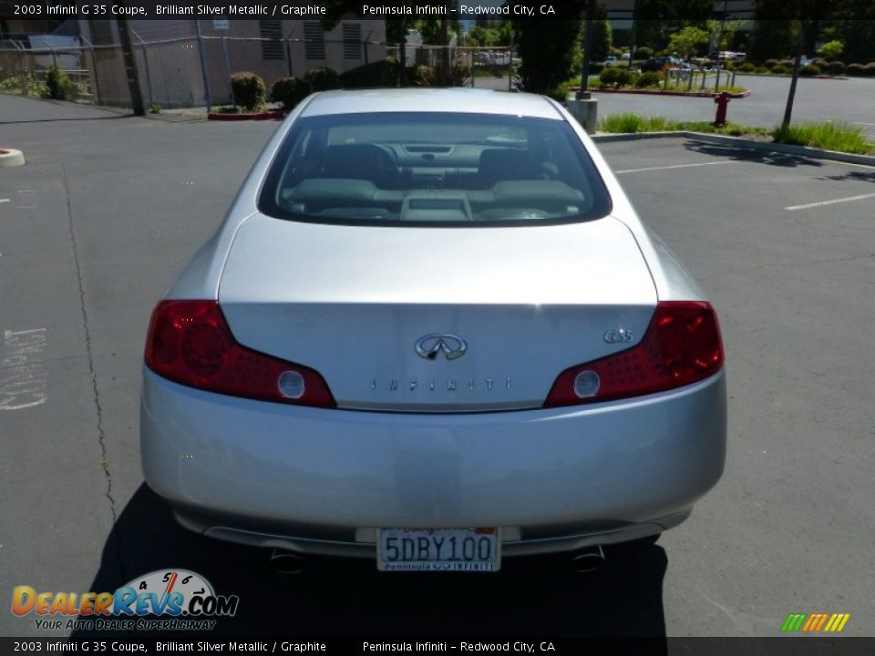 2003 Infiniti G 35 Coupe Brilliant Silver Metallic / Graphite Photo #5