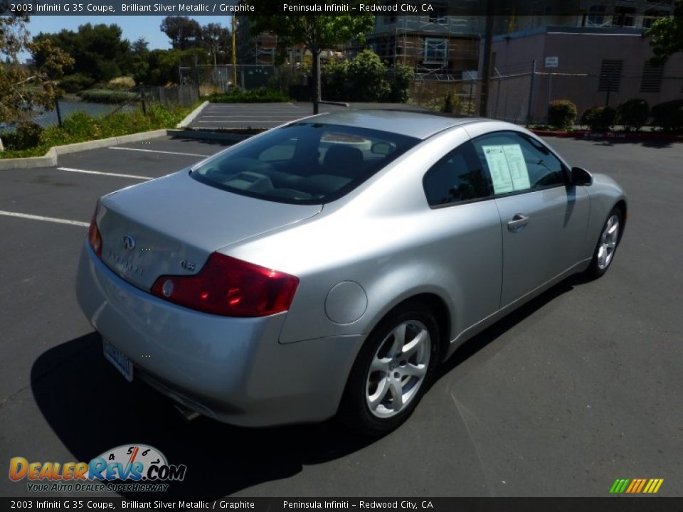 2003 Infiniti G 35 Coupe Brilliant Silver Metallic / Graphite Photo #6