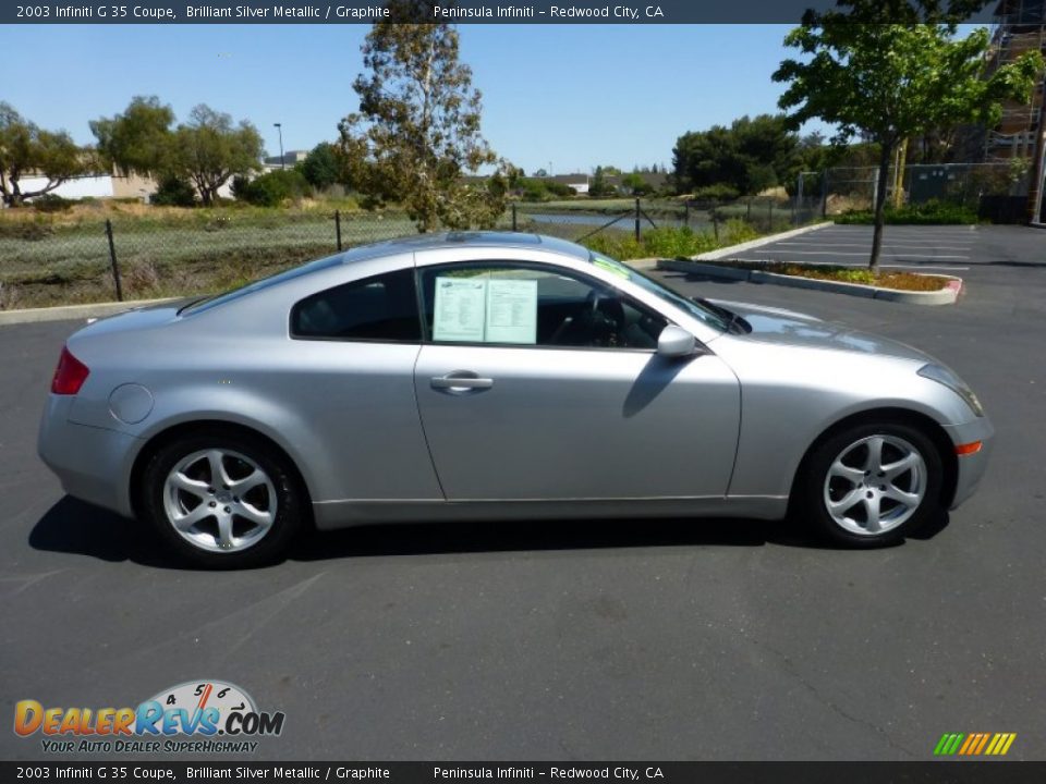 2003 Infiniti G 35 Coupe Brilliant Silver Metallic / Graphite Photo #7