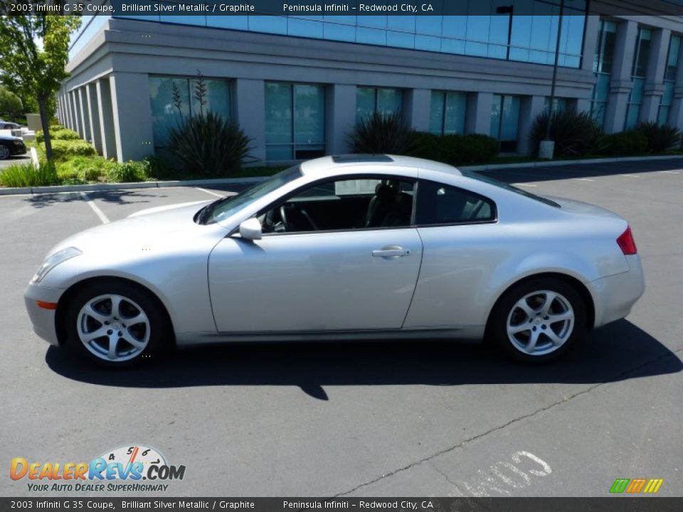 2003 Infiniti G 35 Coupe Brilliant Silver Metallic / Graphite Photo #8