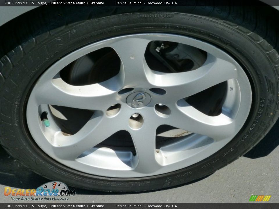 2003 Infiniti G 35 Coupe Brilliant Silver Metallic / Graphite Photo #10